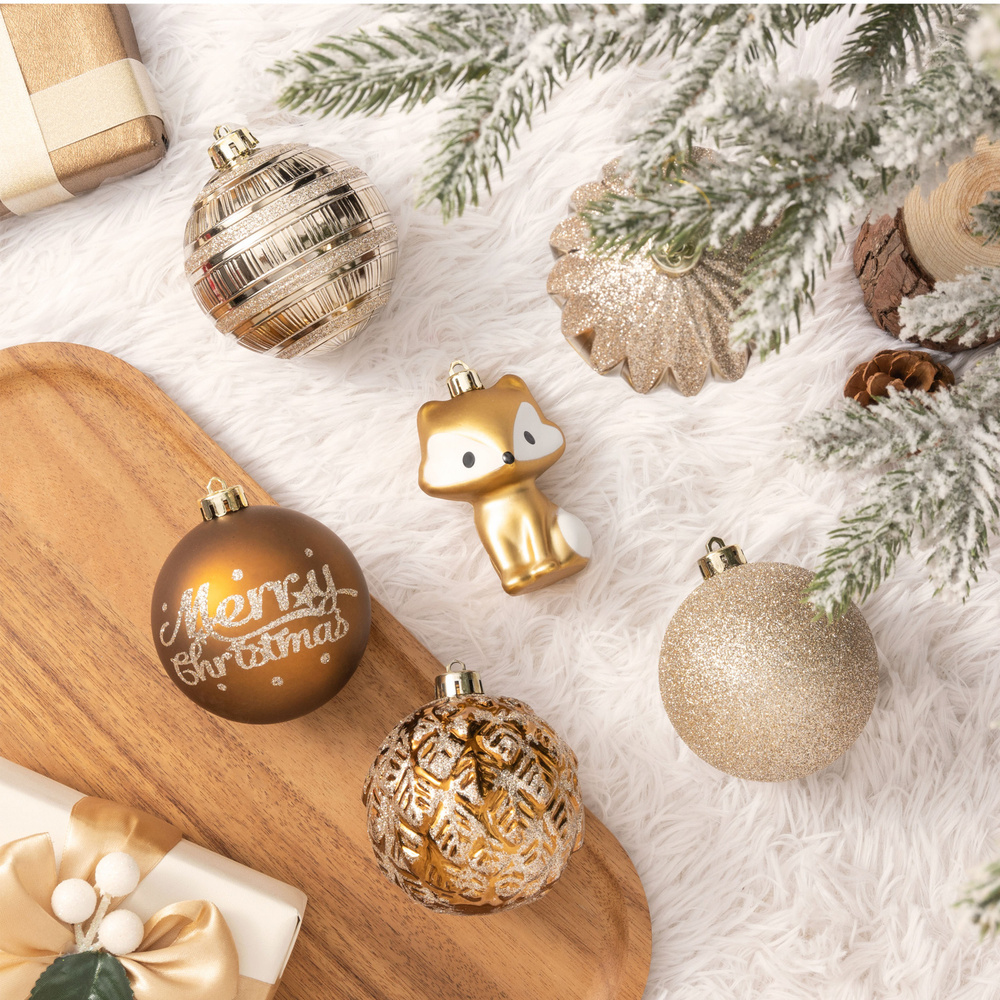 Karaca Home New Year Yılbaşı Foxy 9 Parça Ağaç Süsü Seti görseli 2