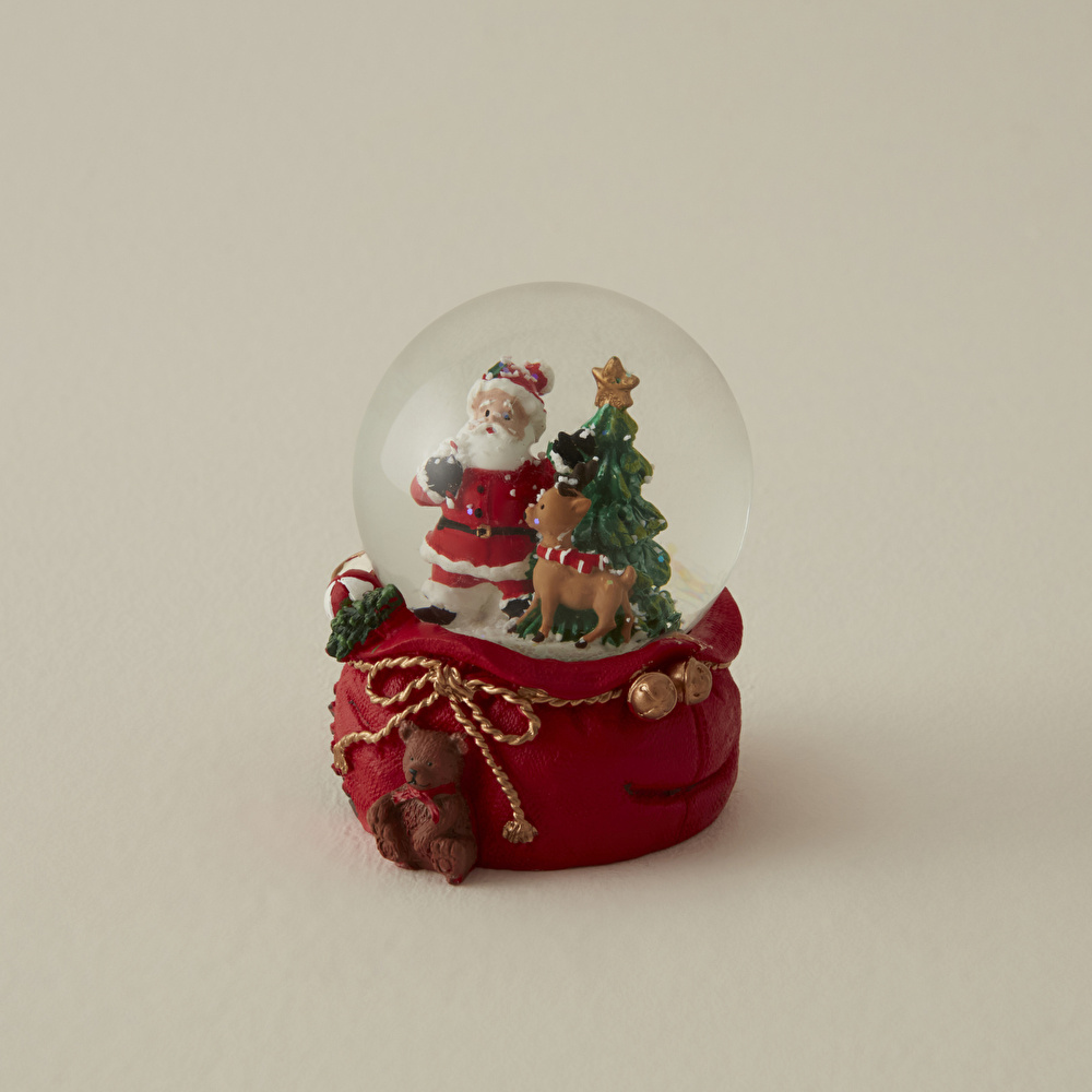 Karaca Home New Year Yılbaşı Santa Reindeer Yılbaşı Kar Küresi  görseli 3
