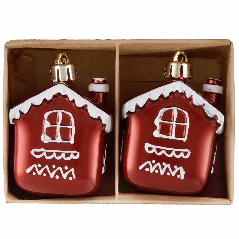 Karaca Home New Year Yılbaşı Cookie House 2 Parça Ağaç Süsü Seti görseli 4