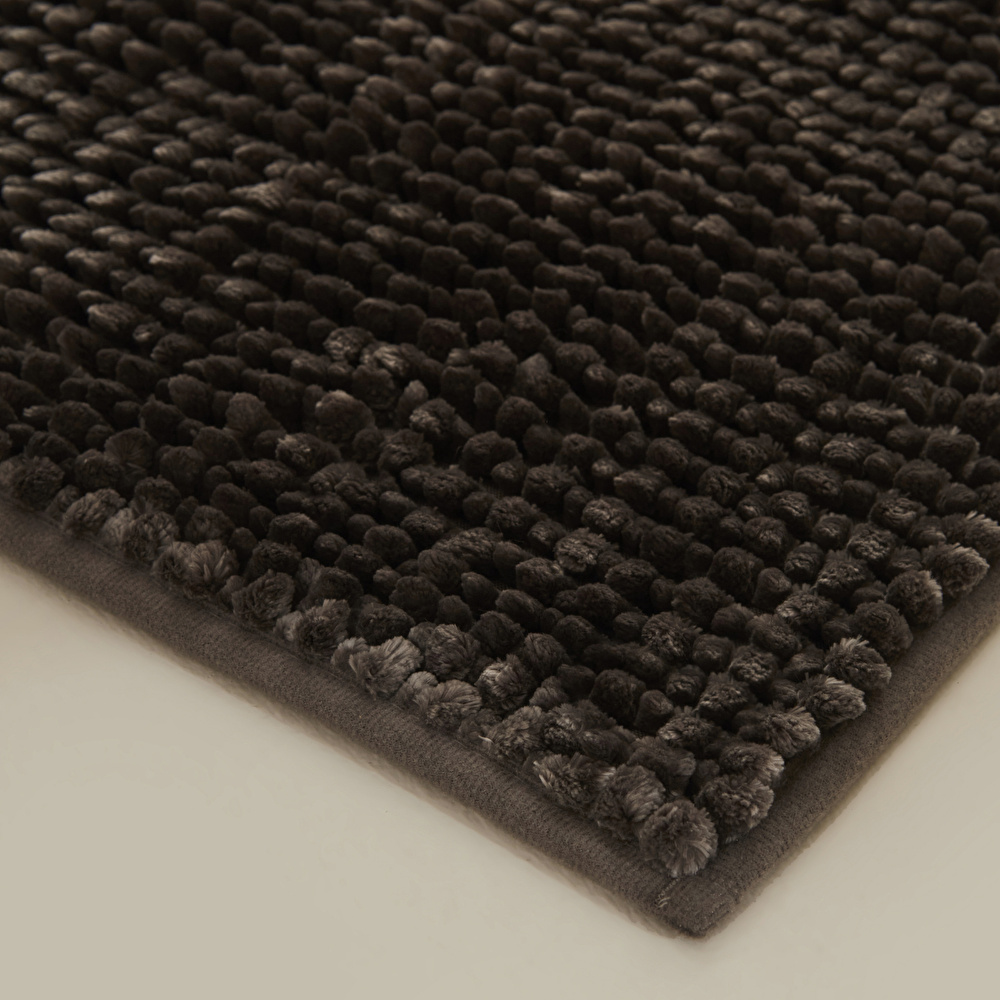 Karaca Home Jules Makarna Banyo Paspası Antrasit 60x90 cm görseli 3