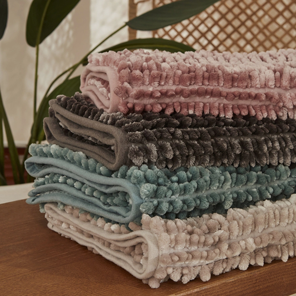 Karaca Home Jules Makarna Banyo Paspası Antrasit 60x90 cm görseli 4