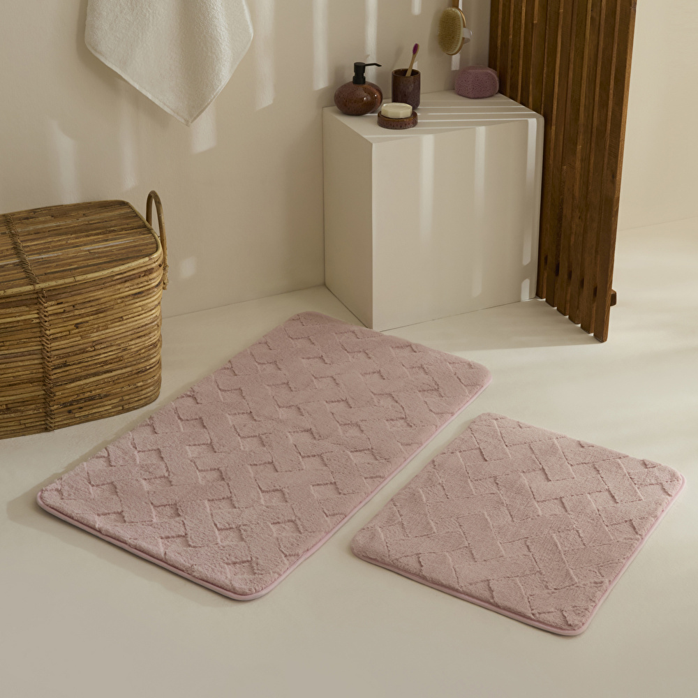 Karaca Home Karving Banyo Paspası Gül Kurusu görseli 1