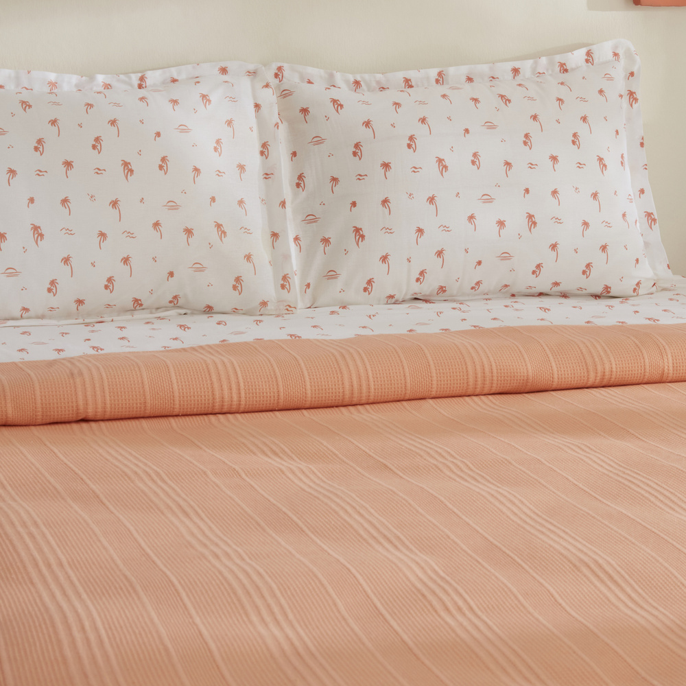 Karaca Home Joy Beach %100 Pamuk Tek Kişilik Pike Takımı Somon görseli 4