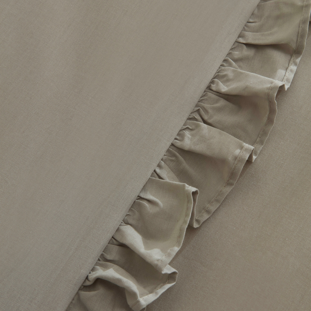 Karaca Home Pure Ruffle %100 Pamuk King Size Fırfırlı Nevresim Takımı Adaçayı görseli 3