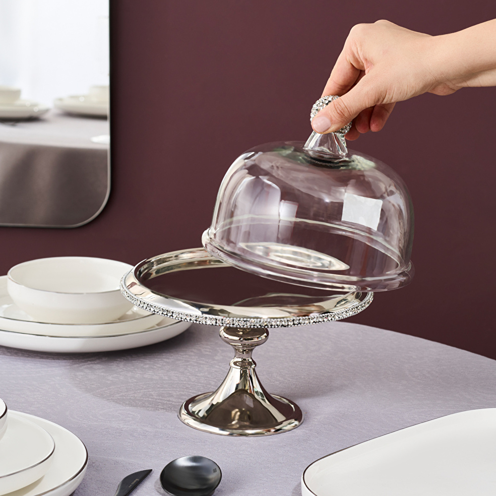 Karaca Home Majesty Cam Kapaklı Kek Standı görseli 3