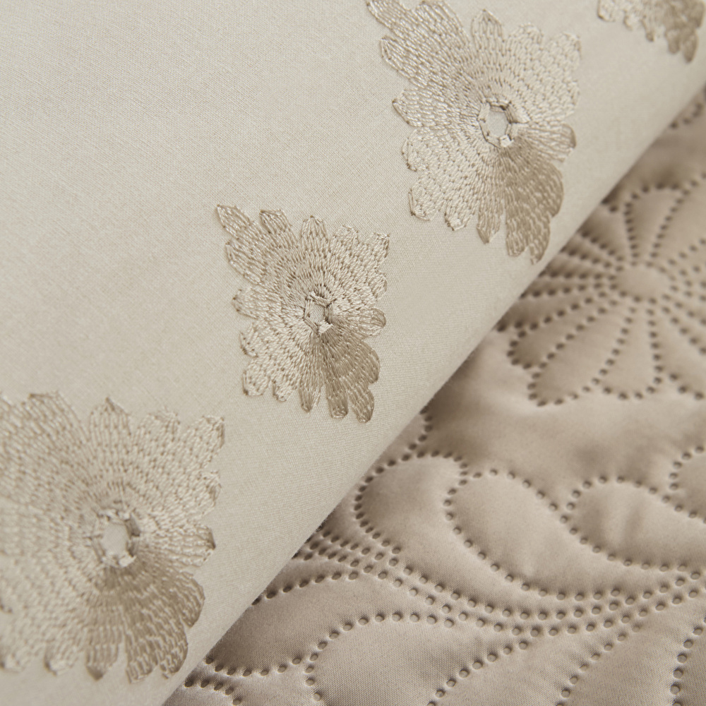 Karaca Home Glory Çift kişilik%100 Pamuk 7 Parça Düet Set Bej thumbnail 7