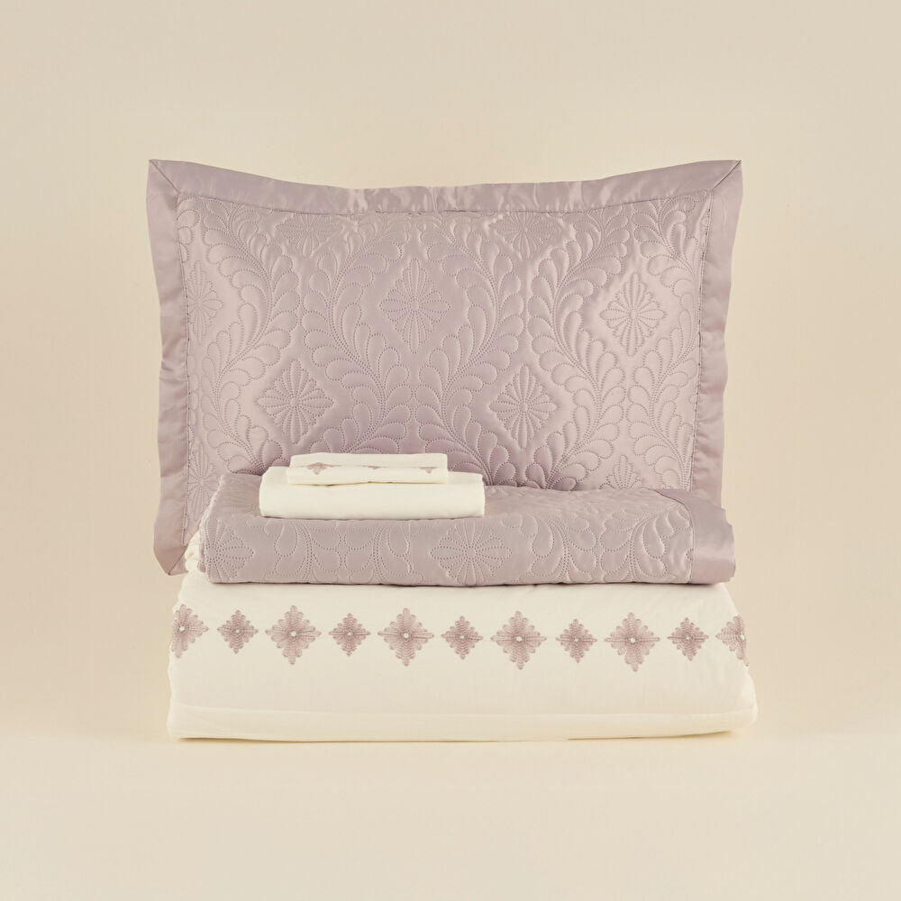 Karaca Home Glory Çift Kişilik %100 Pamuk 7 Parça Düet Set Pembe thumbnail 8