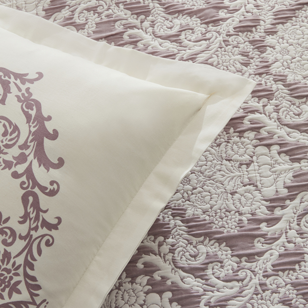 Karaca Home Nolven Çift Kişilik Yatak Örtüsü Seti Mürdüm görseli 6
