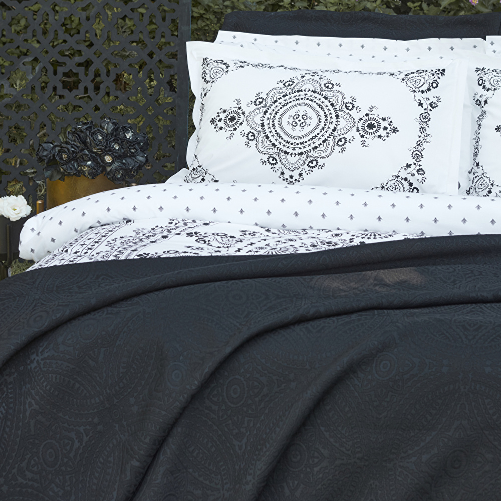 Karaca Home Orian Çift Kişilik Nish Set Siyah görseli 3