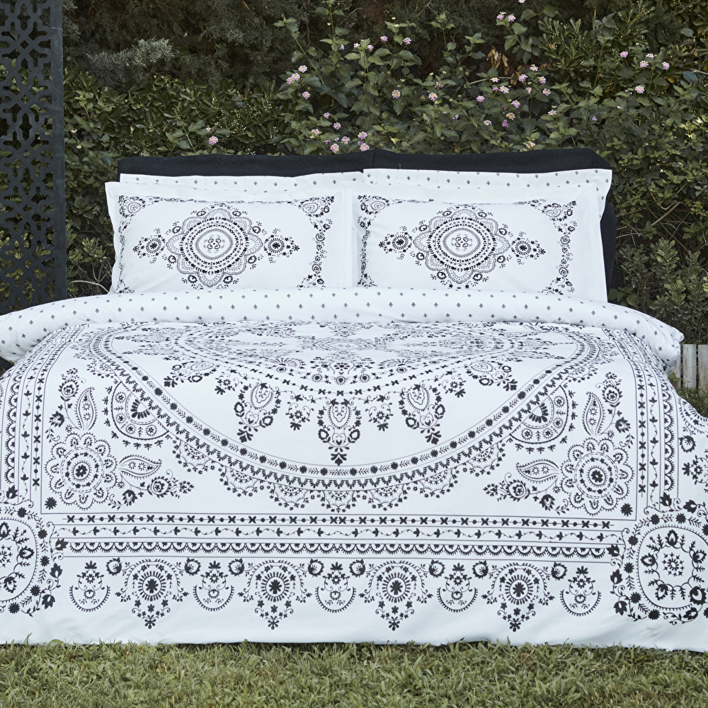 Karaca Home Orian Çift Kişilik Nish Set Siyah görseli 1