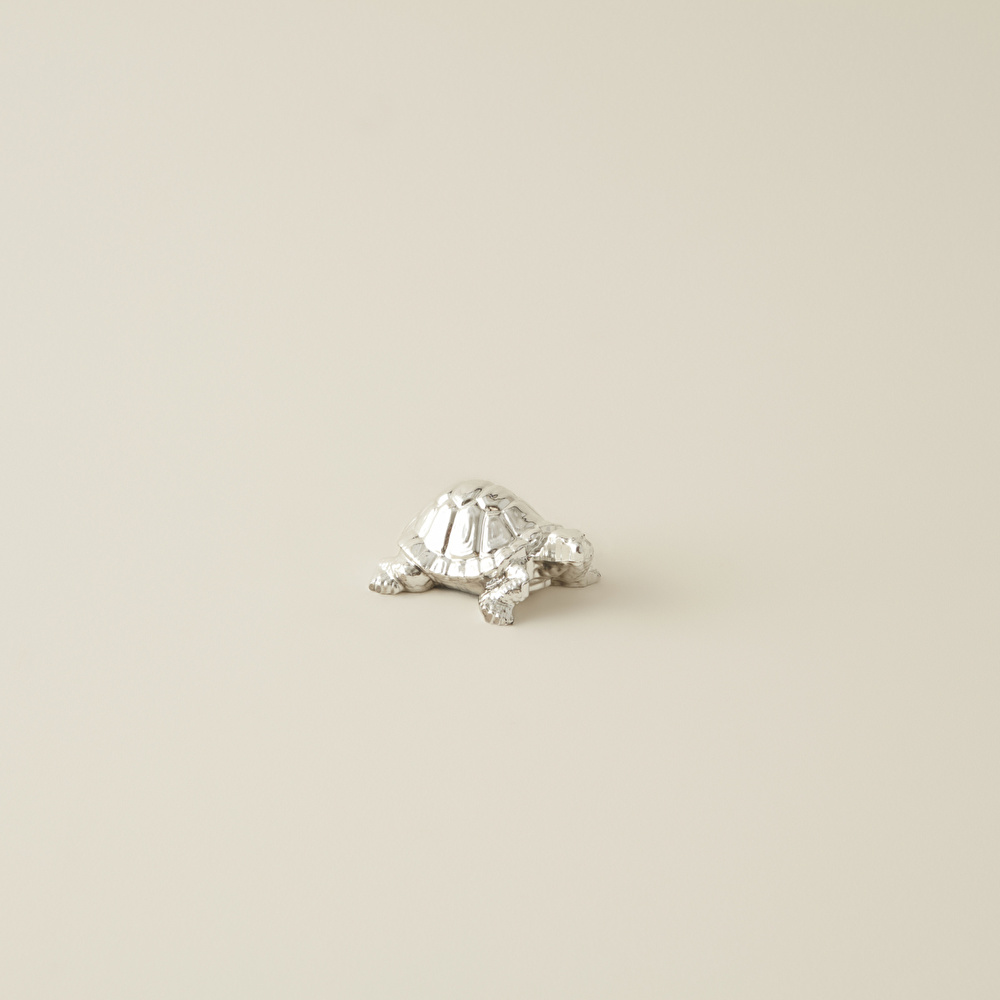Karaca Home Tiny Turtle Dekoratif Obje Gümüş görseli 2