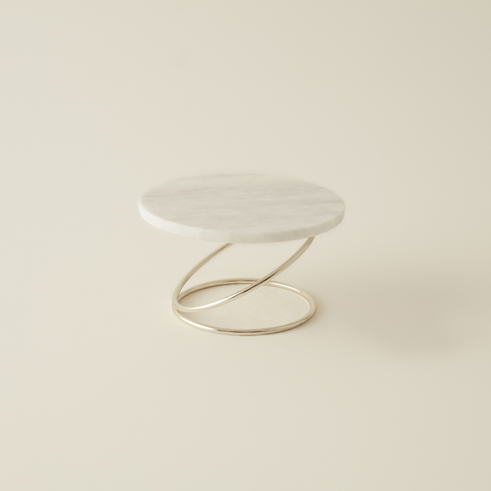  Karaca Home Angelina Mermer Dekoratif Mumluk Gümüş 17x9 cm görseli 2