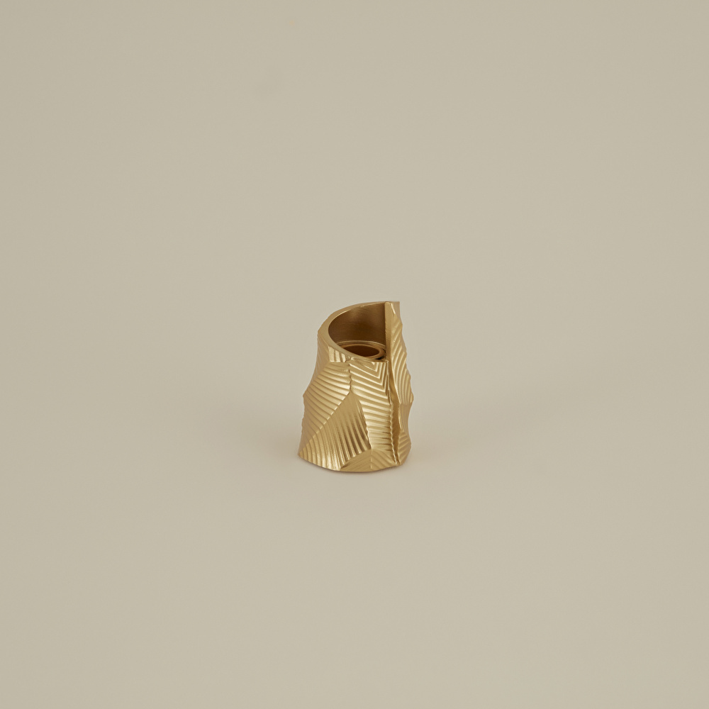Karaca Home Lana Şamdan Gold 6,5 x 5,8 x 9,8 cm görseli 2