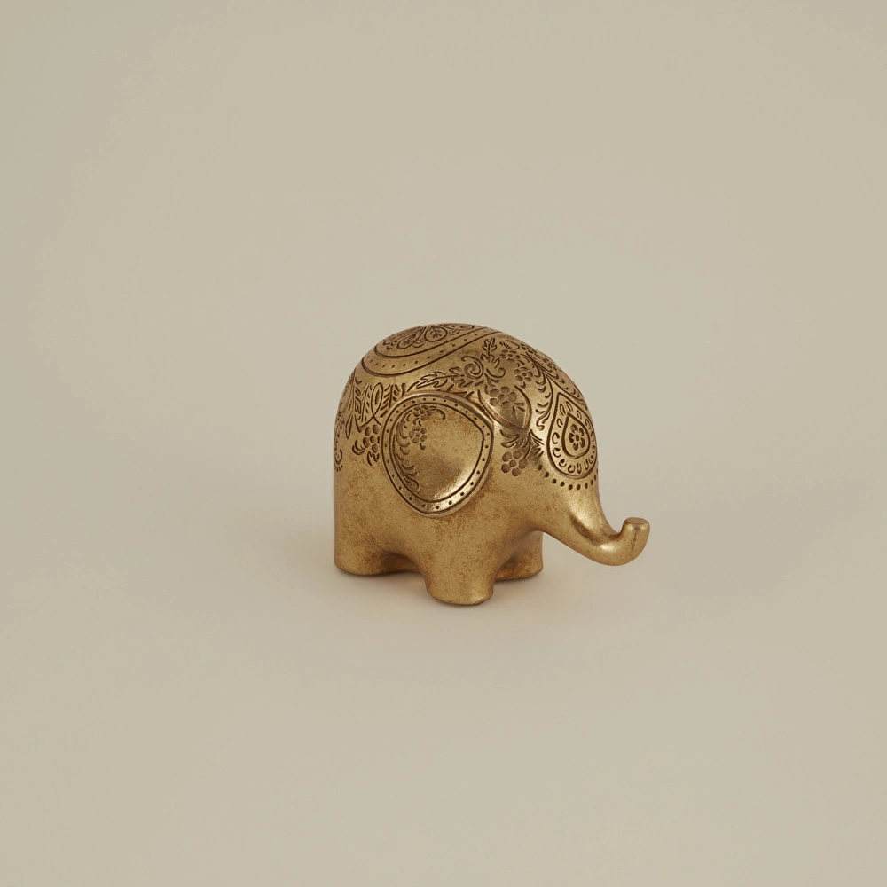 Karaca Home Elephant Biblo Gold 16,5X9,8X11,8CM görseli 2