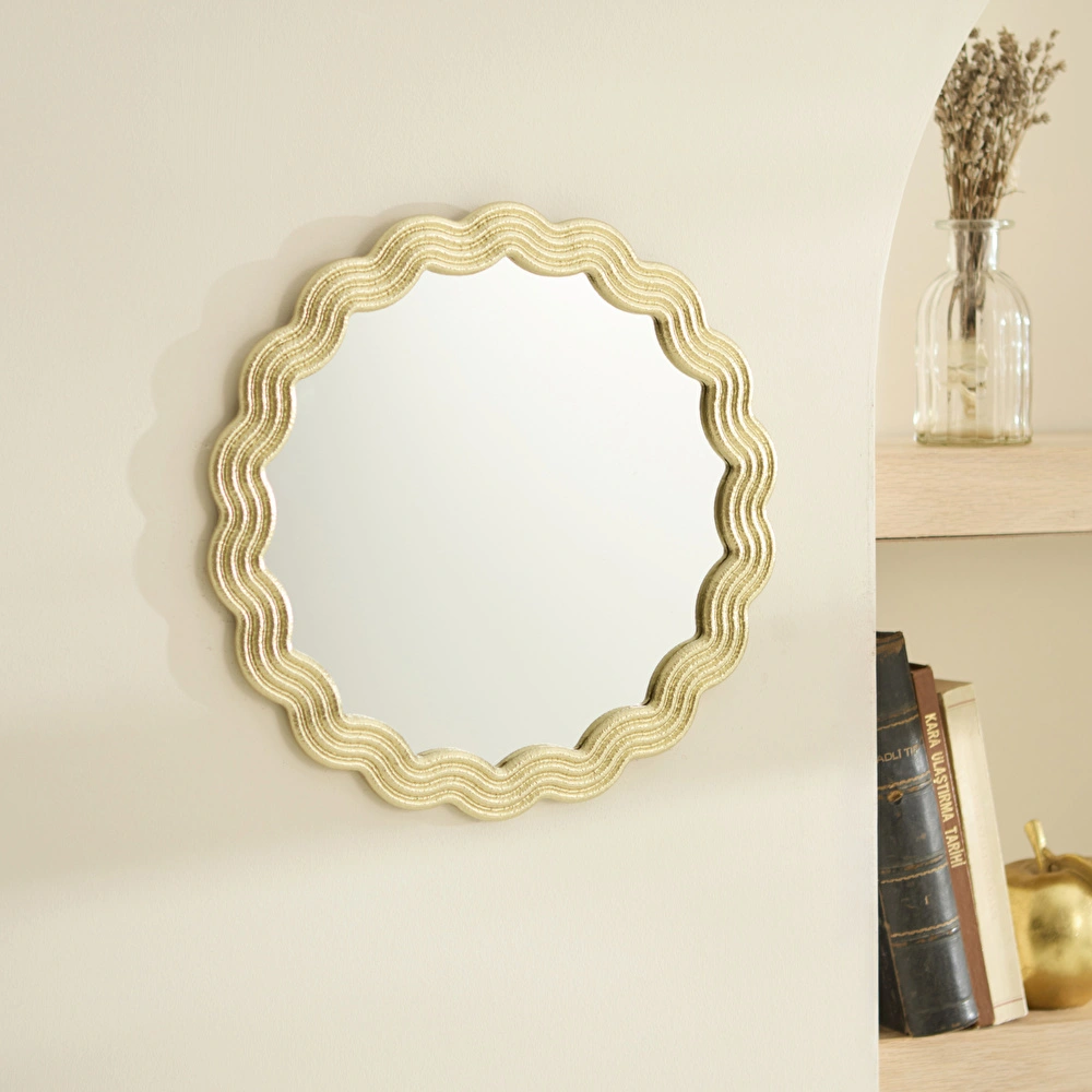 Karaca Home Vendi Duvar Aynası Gold  34x34 Cm görseli 1