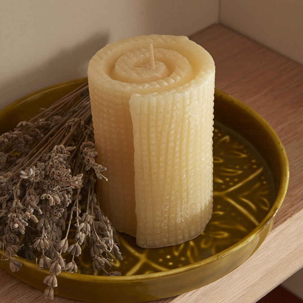 Karaca Home Spin Mum Ekru 12 cm görseli 1