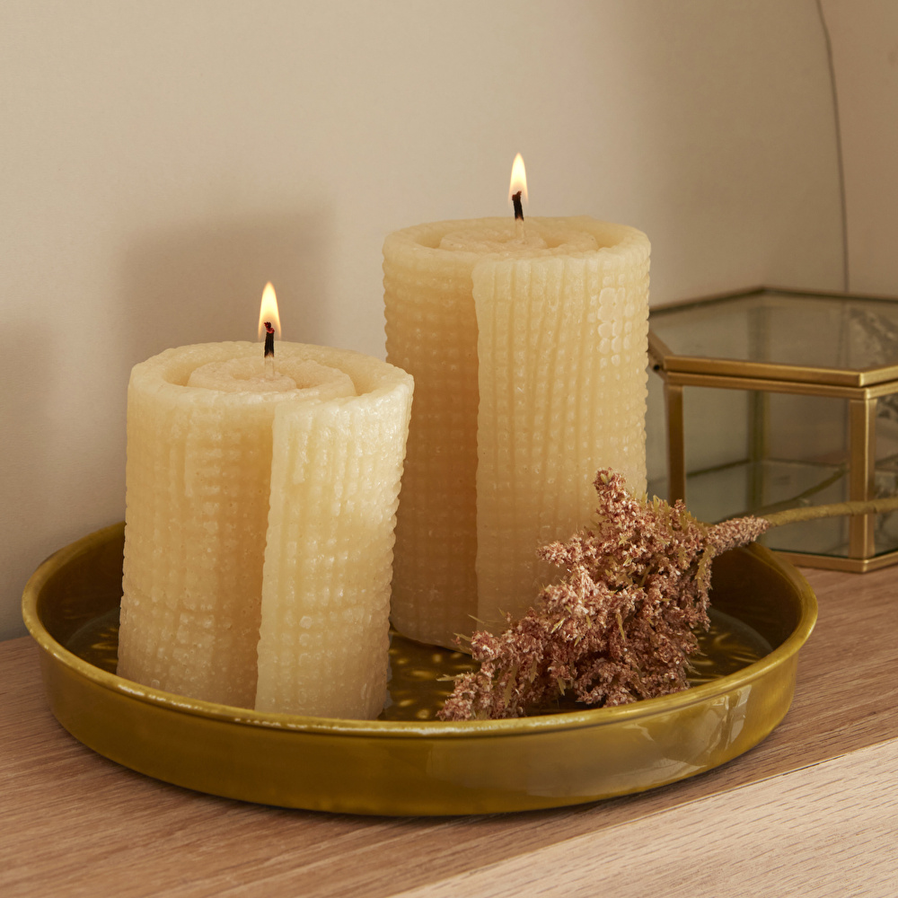 Karaca Home Spin Mum Ekru 12 cm görseli 3