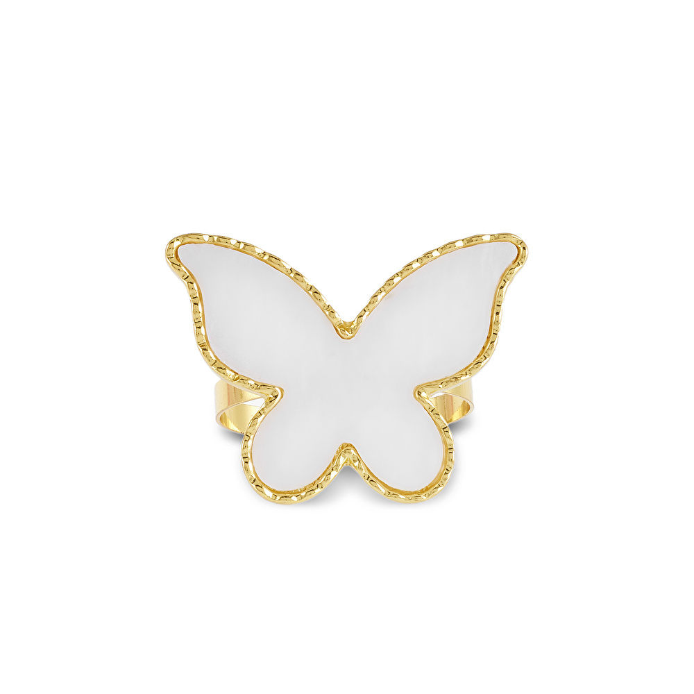 Karaca X Müge Anlı Butterfly 4'lü Peçete Yüzüğü görseli 1
