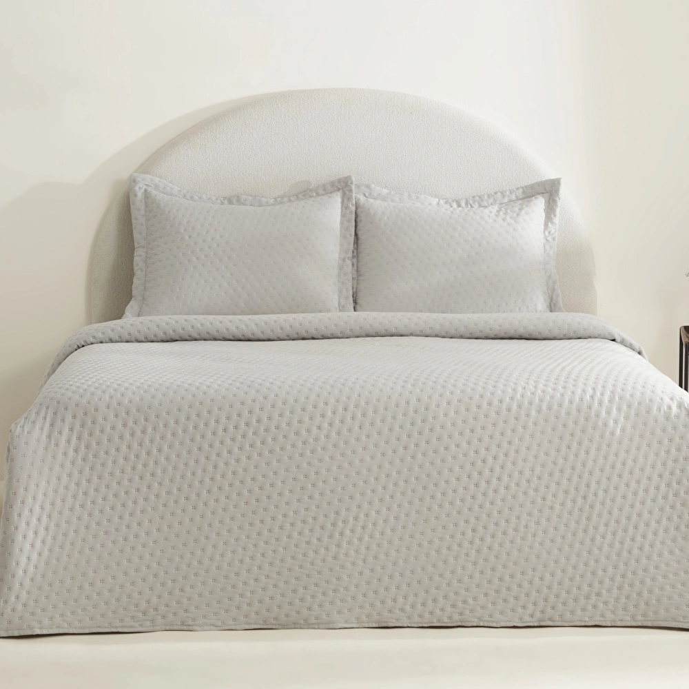 Karaca Home Breeze Soft Tek Kişilik Yatak Örtüsü Gri görseli 1