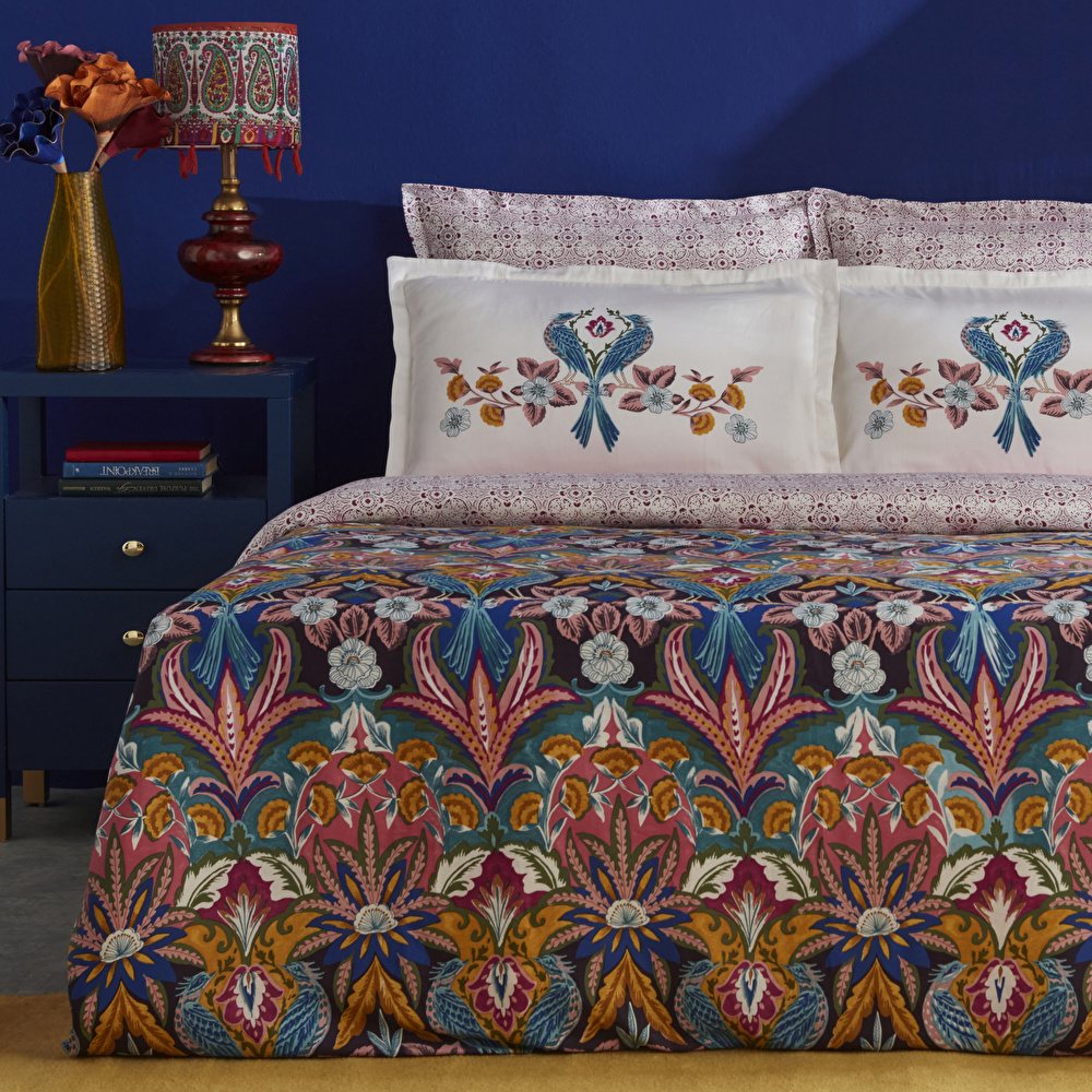 Karaca Home Marsey Çift Kişilik Saten Nevresim Takımı Multicolor görseli 2