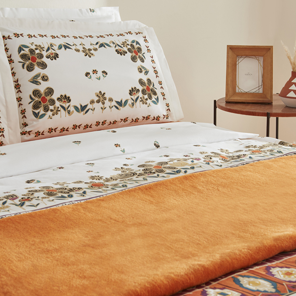 Karaca Home Runa %100 Pamuk Çift Kişilik Nevresim Takımı Battaniye  görseli 3