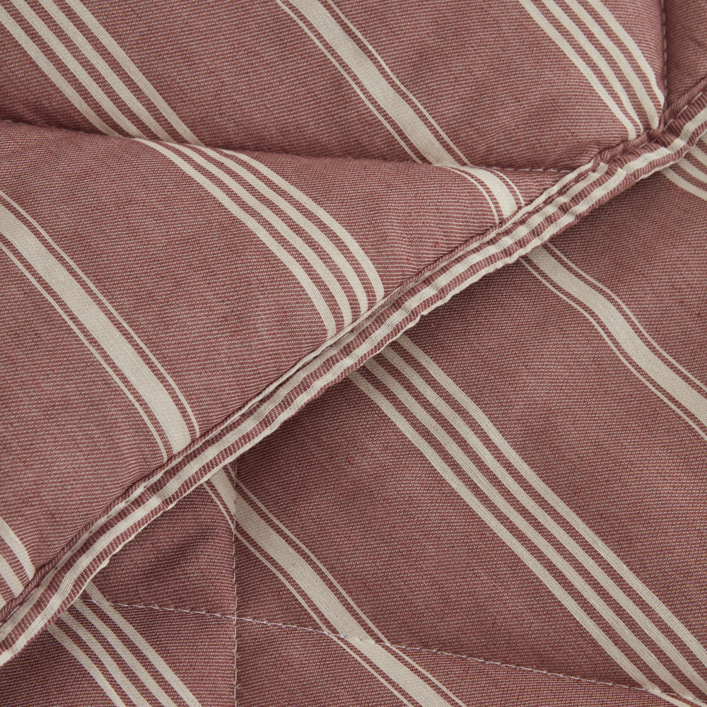 Sarah Anderson Barlet Tek Kişilik Comfort Set/Uyku Seti Çizgili Bordo  görseli 5