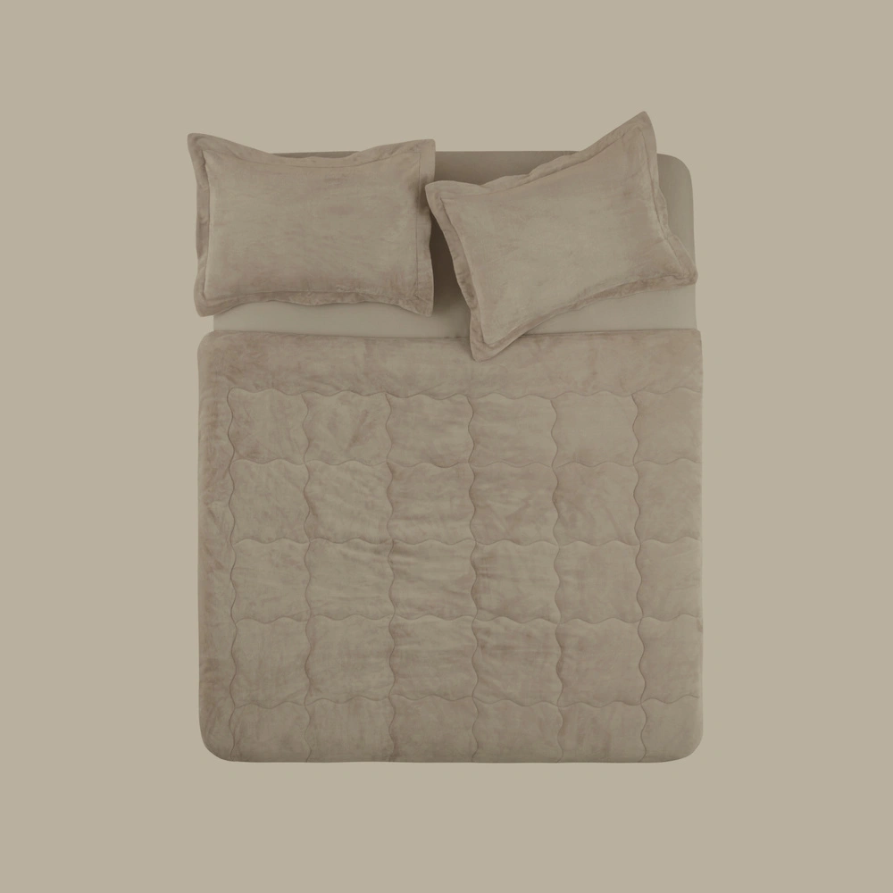 Karaca Home Flufy Çift Kişilik Soft Dream Comfort Set/Uyku Seti Bej görseli 6