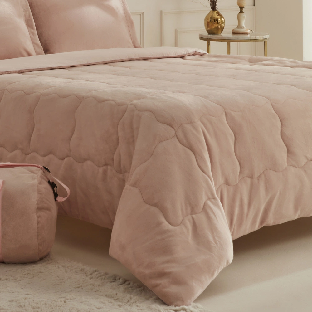 Karaca Home Flufy Tek Kişilik Soft Dream Comfort Set/Uyku Seti Pudra görseli 2