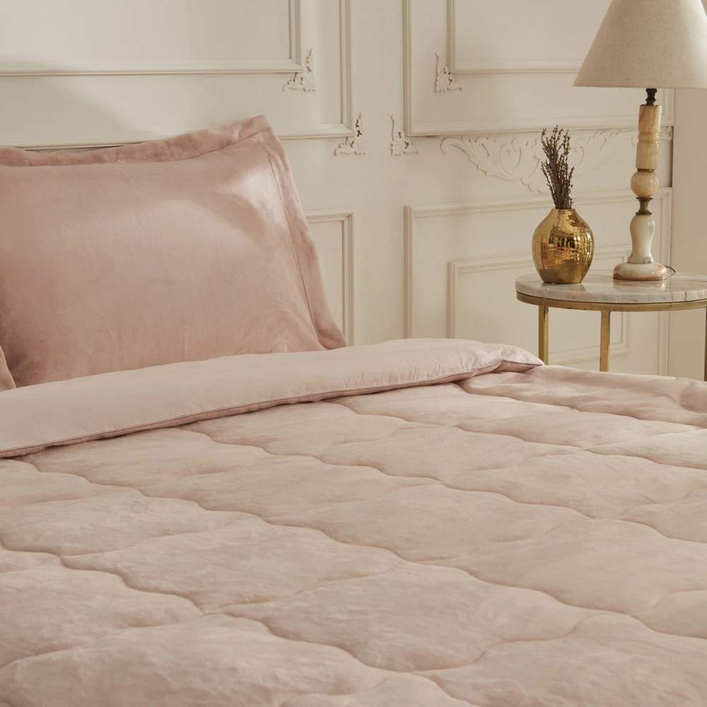 Karaca Home Flufy Tek Kişilik Soft Dream Comfort Set/Uyku Seti Pudra görseli 3