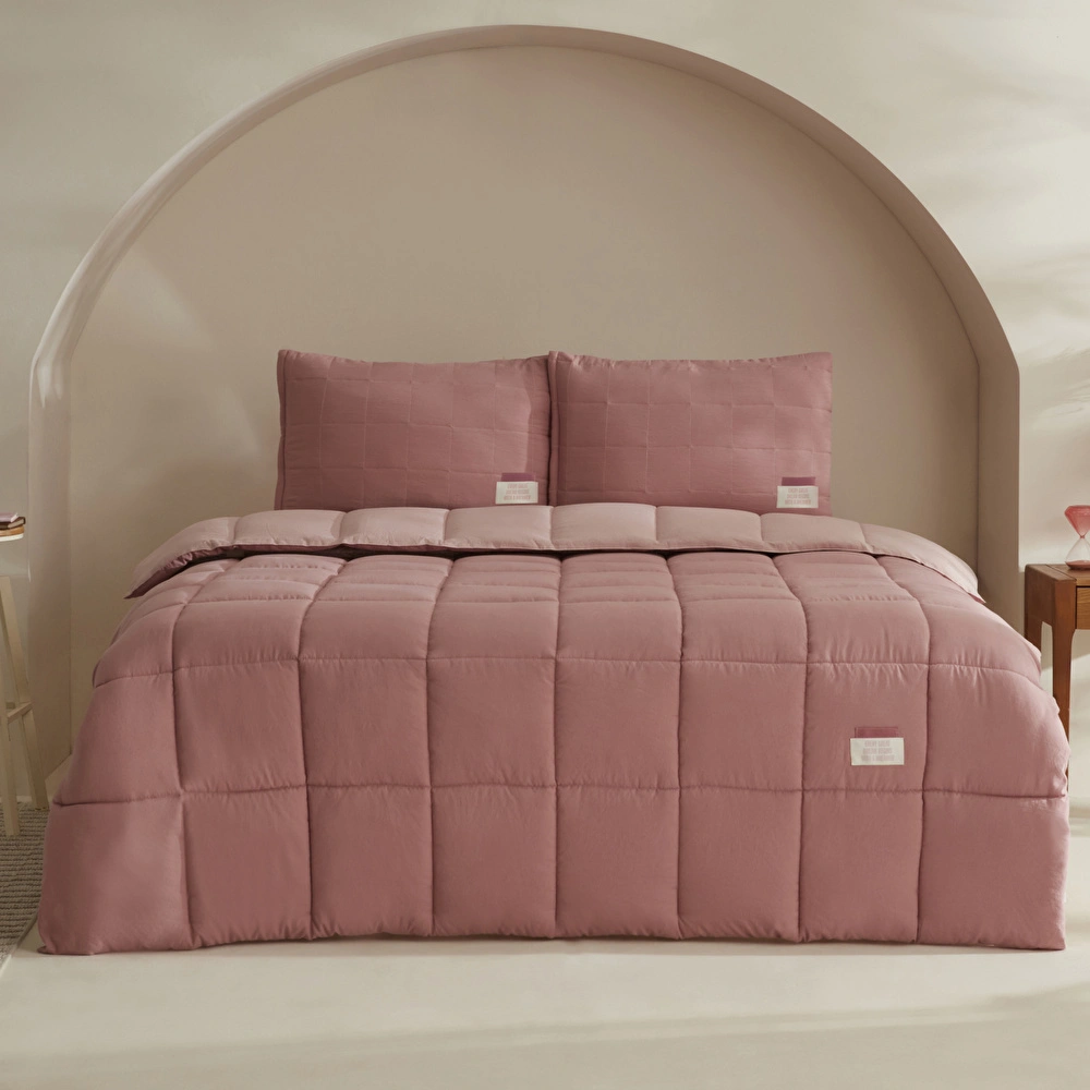 Karaca Home Relax Çift Kişilik Comfort Set/Uyku Seti Pudra görseli 1