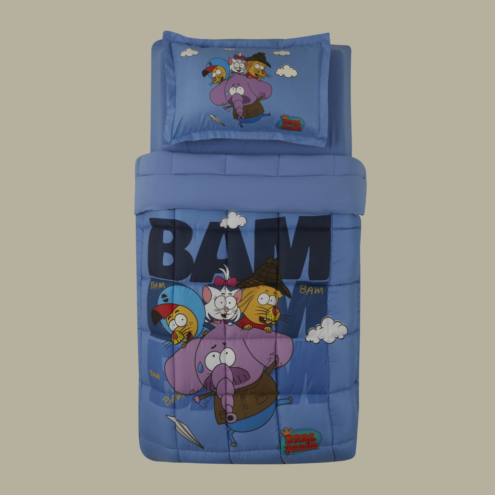 Karaca Home X Kral Şakir Bam Bam Bam Tek Kişilik Comfort Set/Uyku Seti görseli 8