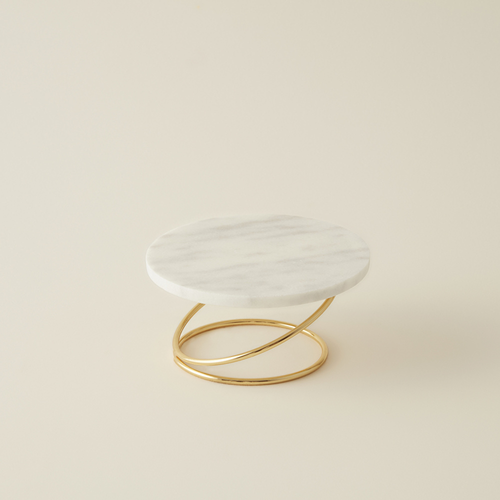 Karaca Home Angelina Mermer Dekoratif Mumluk Gold 17x9 cm görseli 2