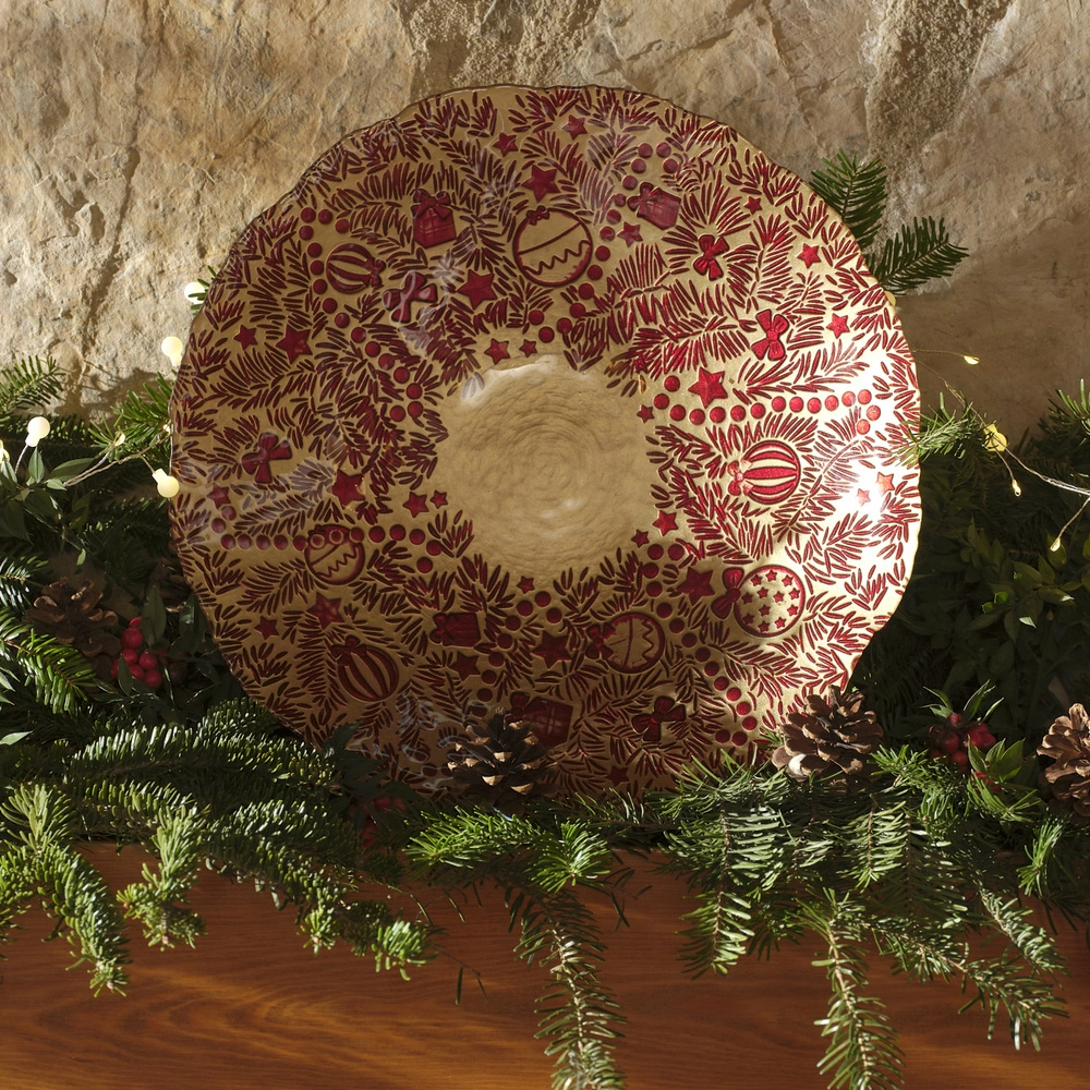 Karaca Home New Year Yılbaşı Festive Dekoratif Tabak Gold görseli 2