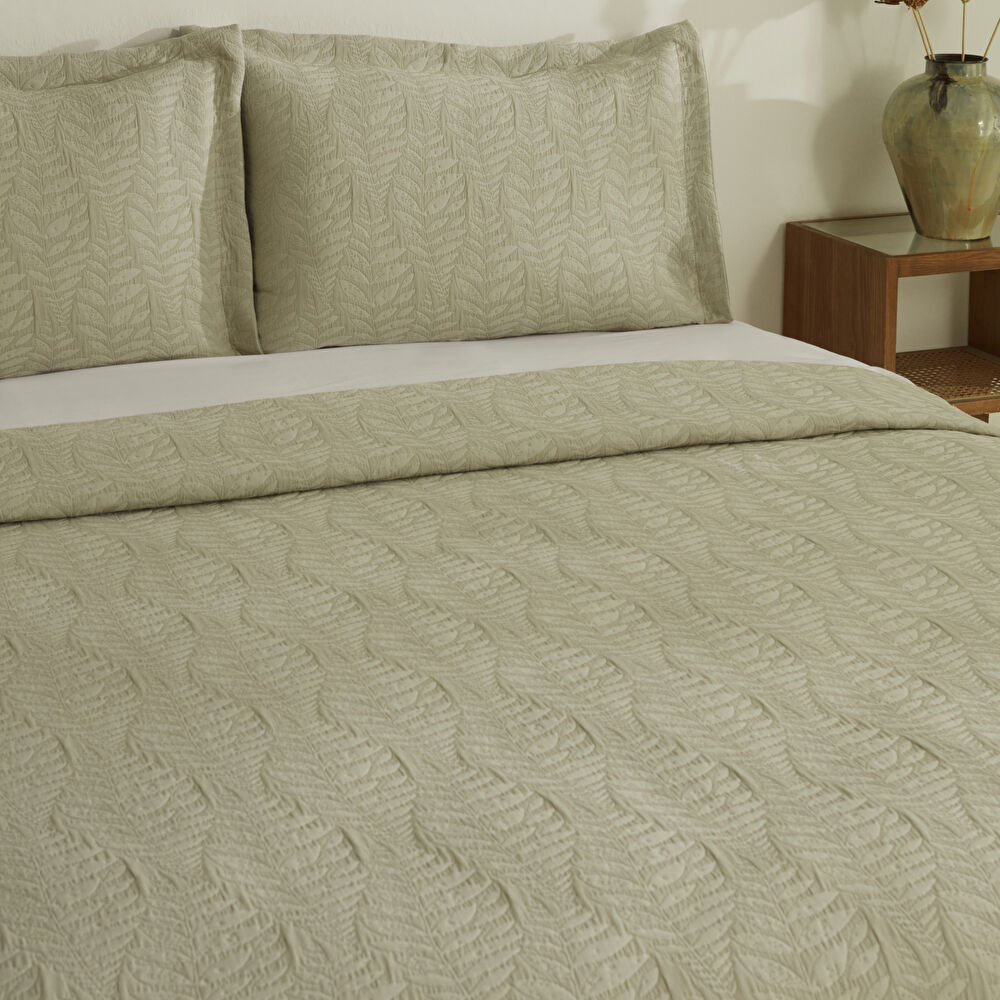 Karaca Home Serenity Çift Kişilik Yatak Örtüsü Seti Adaçayı thumbnail 4