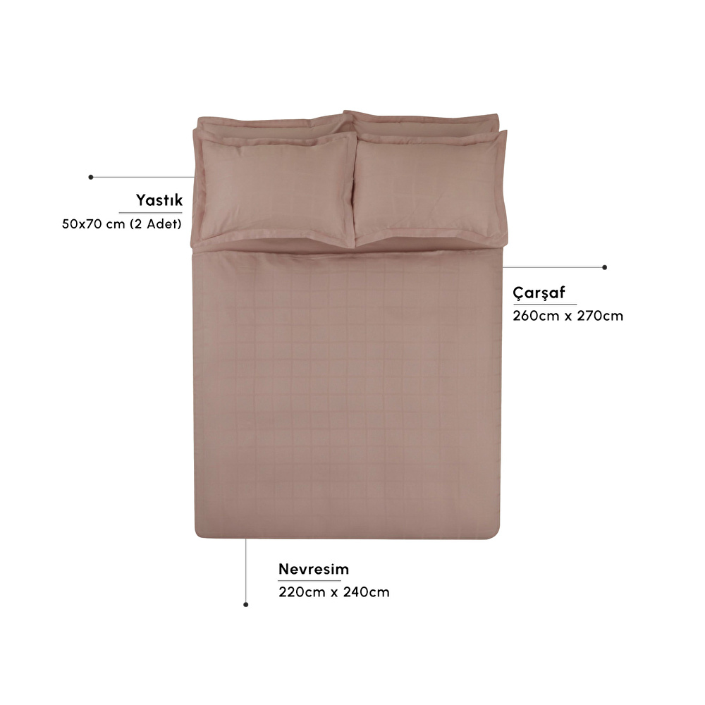 Karaca Home Royale King Size Nevresim Takımı Pudra görseli 6