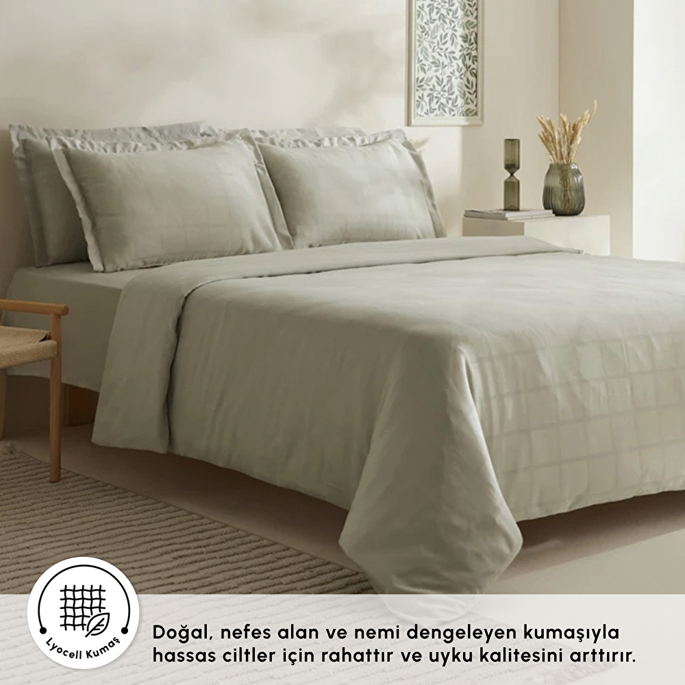 Karaca Home Royale Çift Kişilik Nevresim Takımı Adaçayı görseli 2