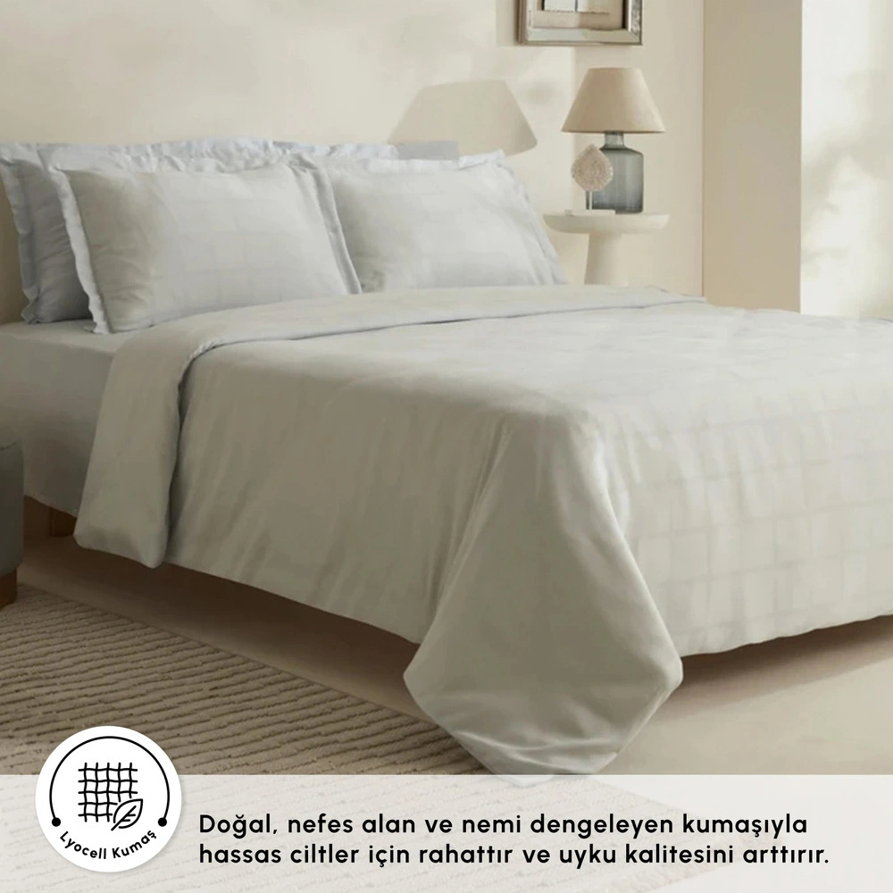 Karaca Home Royale King Size Nevresim Takımı Açık Mavi görseli 2