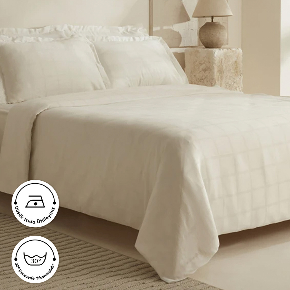 Karaca Home Royale King Size Nevresim Takımı Beyaz görseli 5