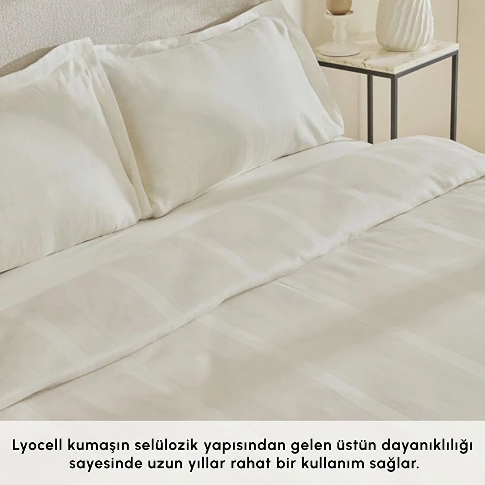 Karaca Home Alvin King Size Nevresim Takımı Beyaz görseli 3