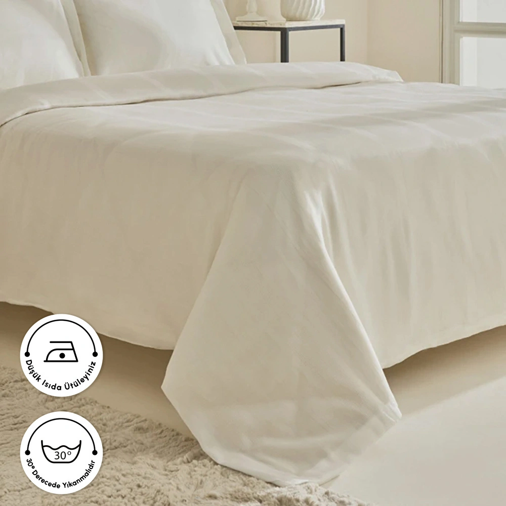 Karaca Home Alvin King Size Nevresim Takımı Beyaz görseli 5