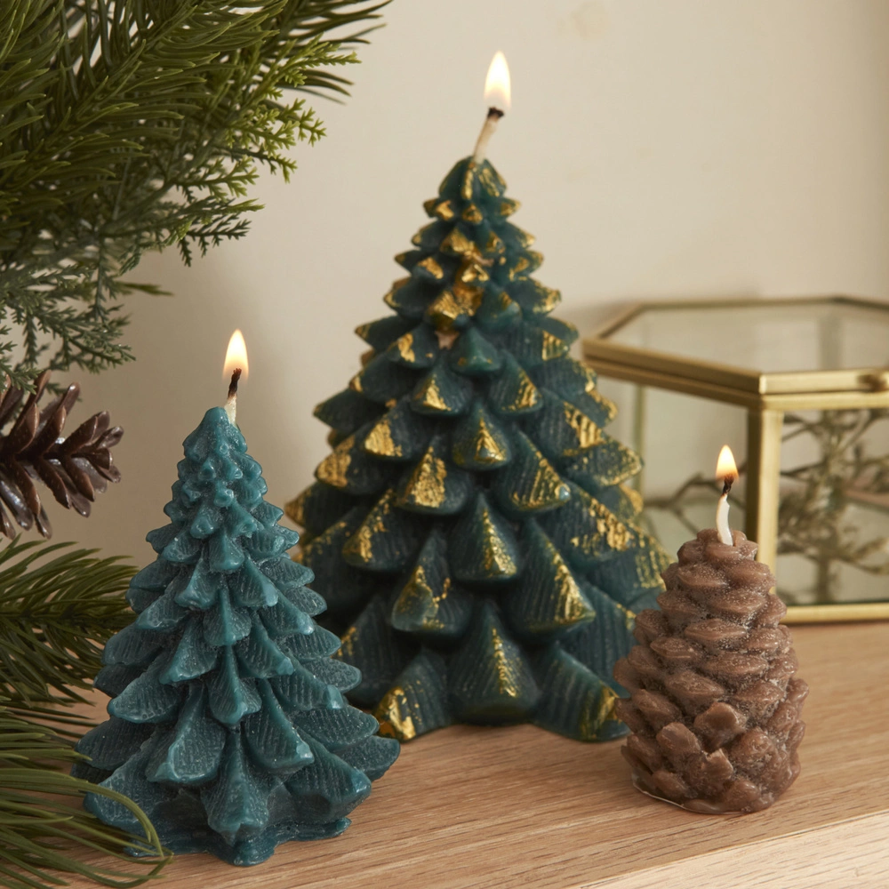 Karaca Home New Year Yılbaşı Ağacı Mum Gold görseli 3