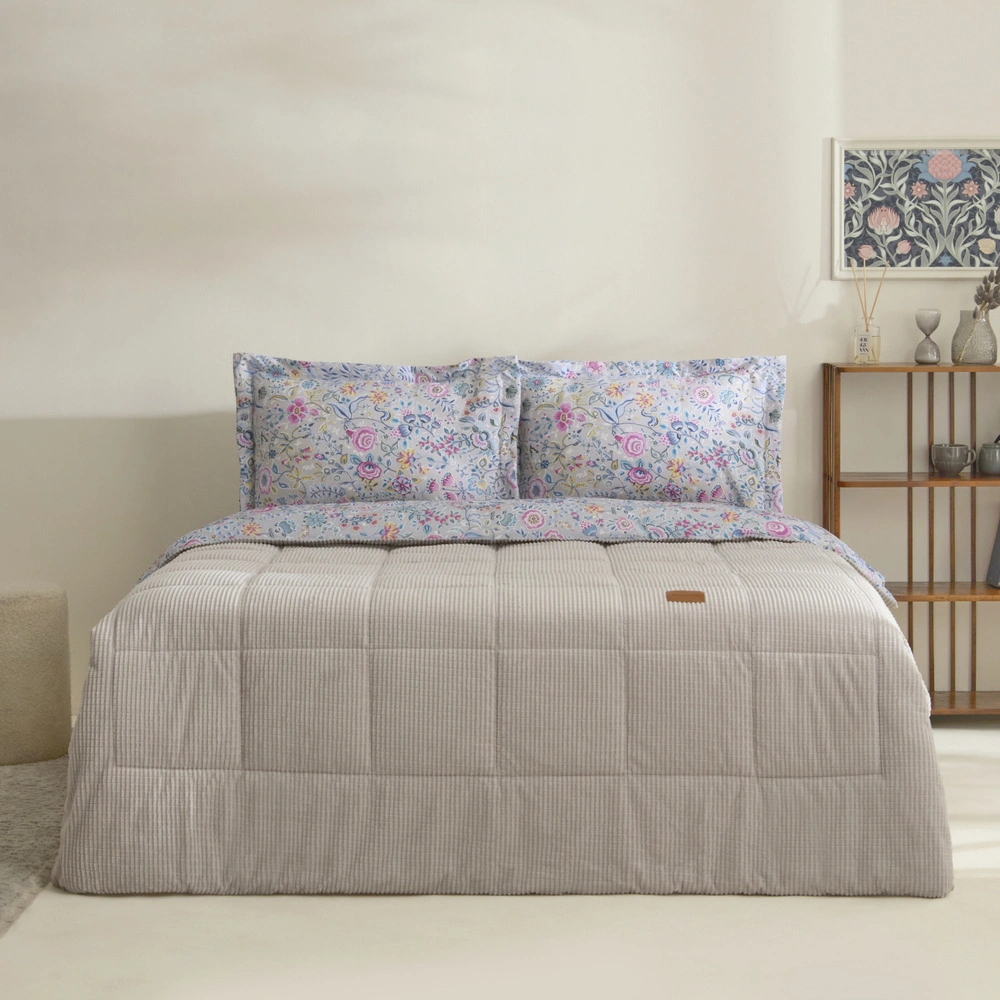 Karaca Home Ortiz Çift Kişilik Comfort Set Gri görseli 1