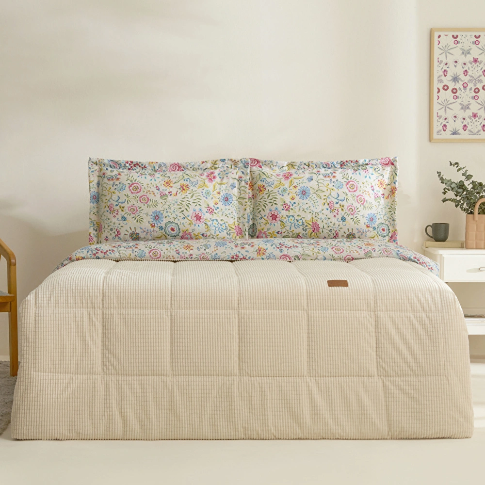 Karaca Home Ortiz Tek Kişilik Comfort Set Bej görseli 1