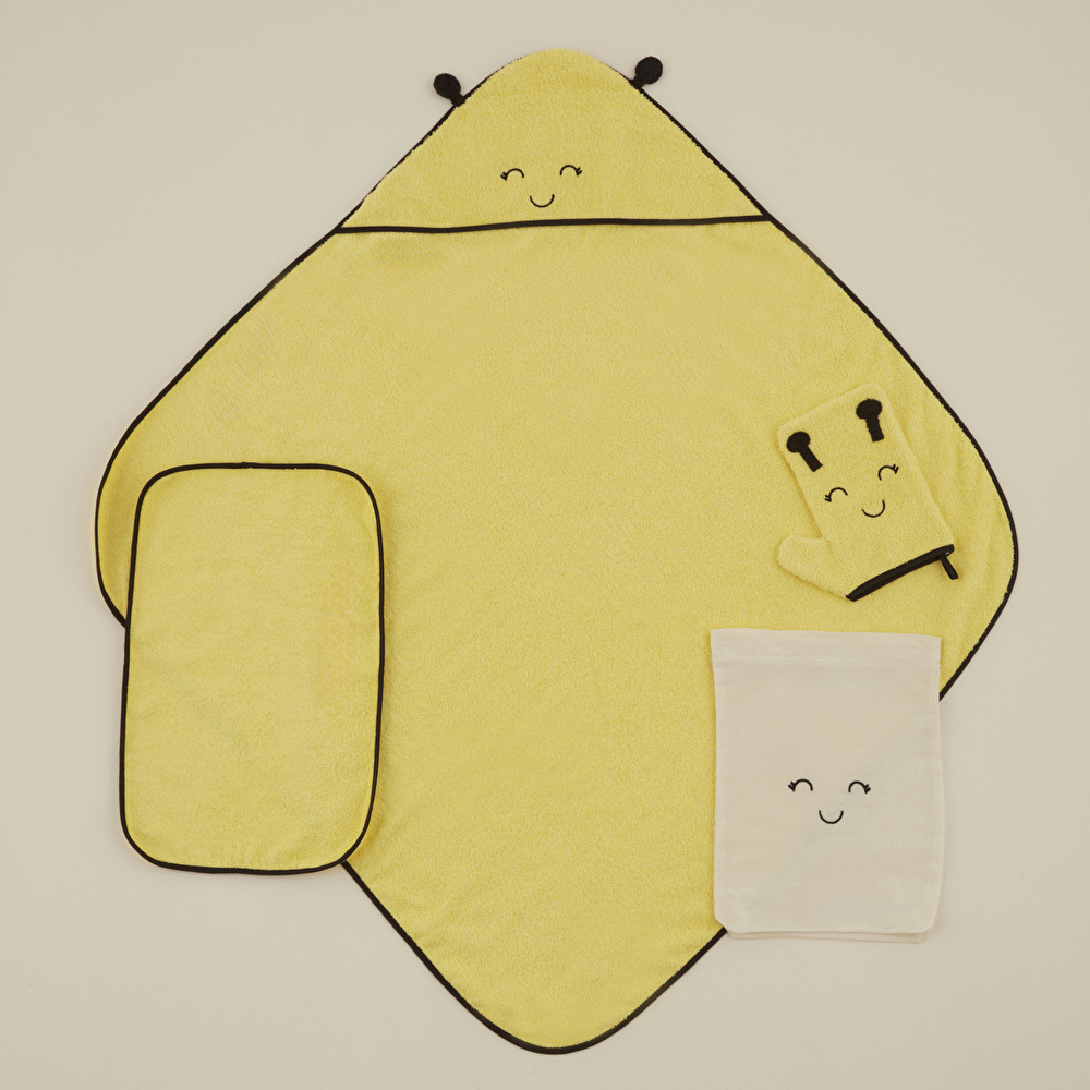 Karaca Home Bebek Little Bee Havlu Kundak Kese Set görseli 4