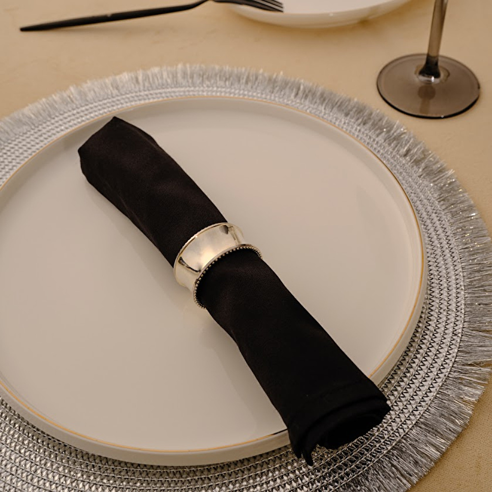 Karaca Home Royal 2'li Peçete Yüzüğü Silver görseli 2