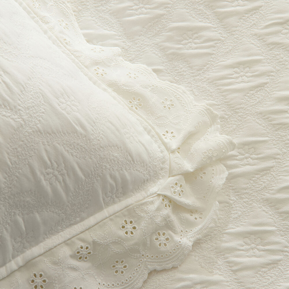 Karaca Home Arya Çift Kişilk Yatak Örtüsü Seti Offwhite thumbnail 5