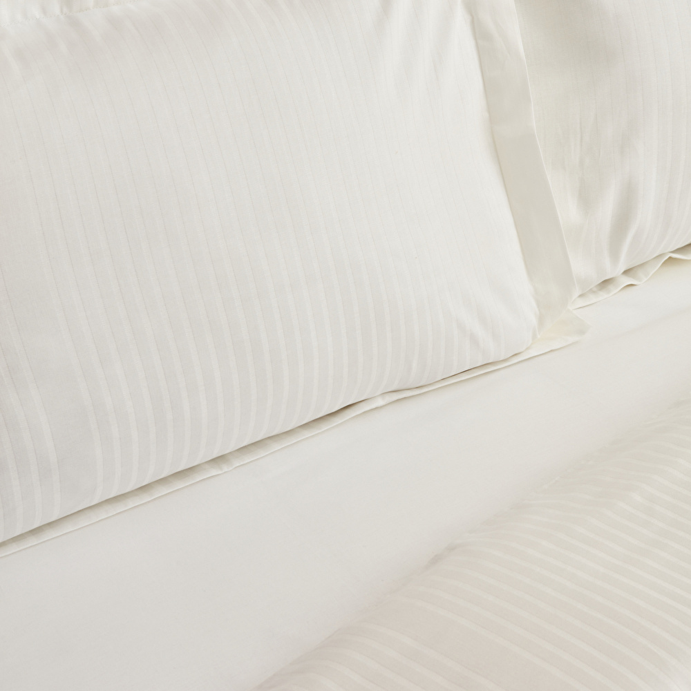 Karaca Home Uniq %100 Pamuk Saten King Size Nevresim Takımı Beyaz görseli 6