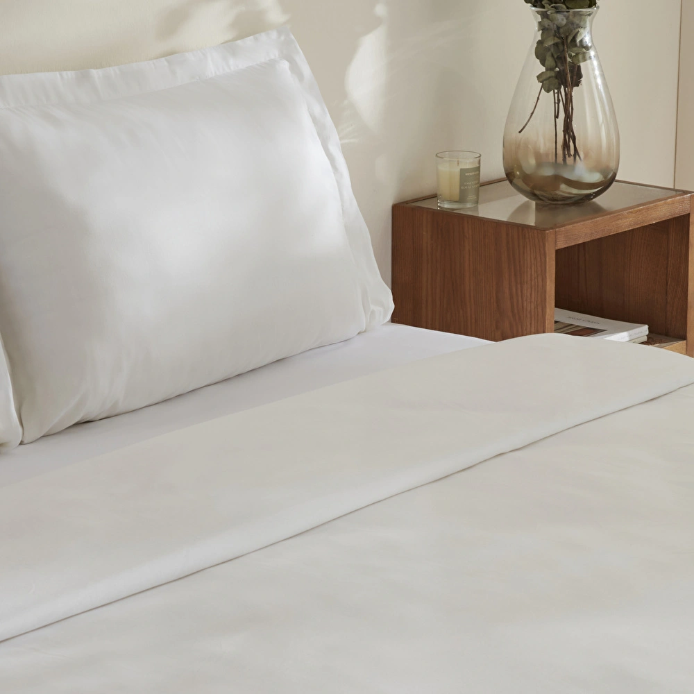 Karaca Home Jemma 120 Tel %100 Pamuk Saten Çift Kişilik Nevresim Takımı Beyaz görseli 4