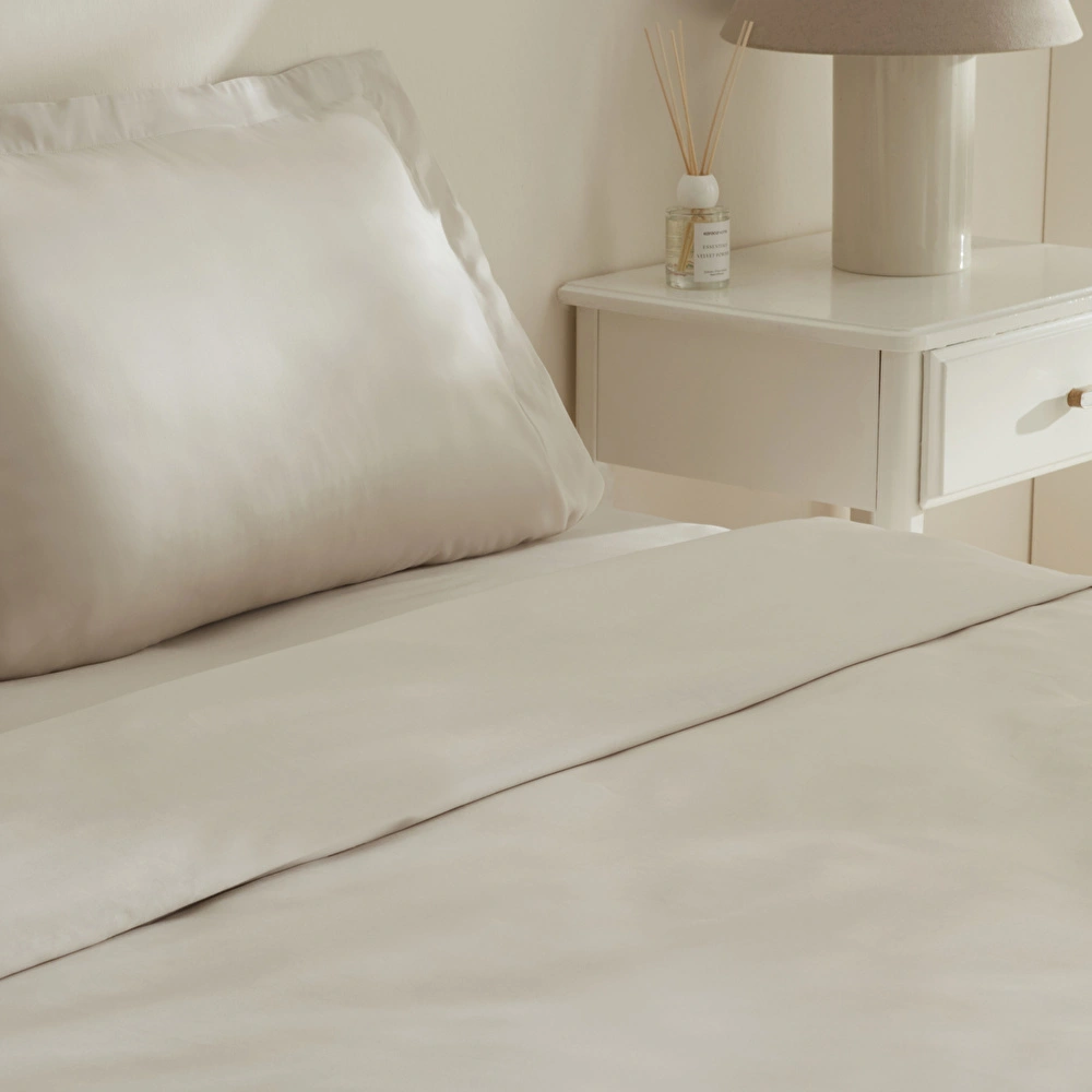 Karaca Home Jemma 120 Tel %100 Pamuk Saten Çift Kişilik Nevresim Takımı Bej görseli 4
