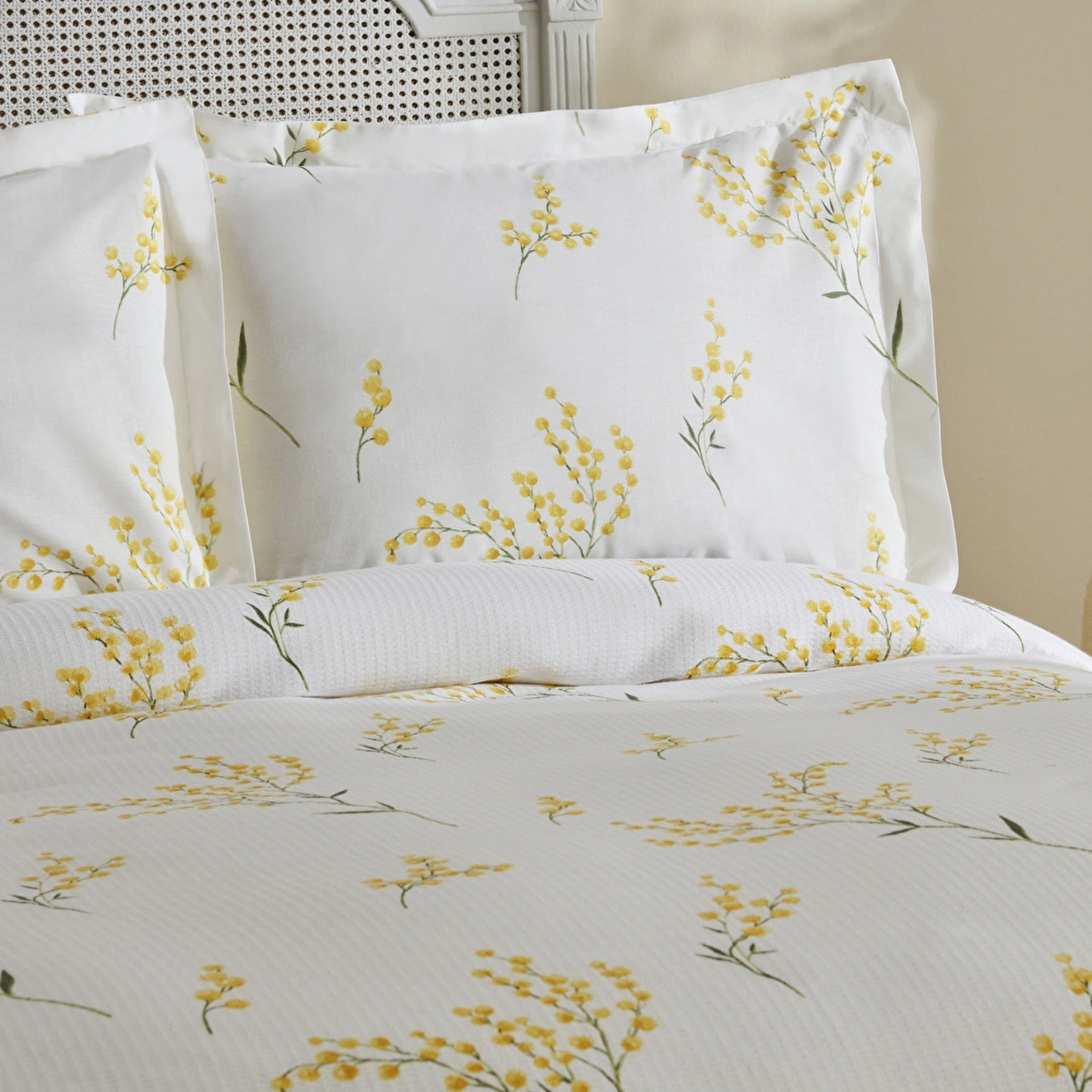 Karaca Home Loretta %100 Pamuk Tek Kişilik Pike Takımı Sarı görseli 3